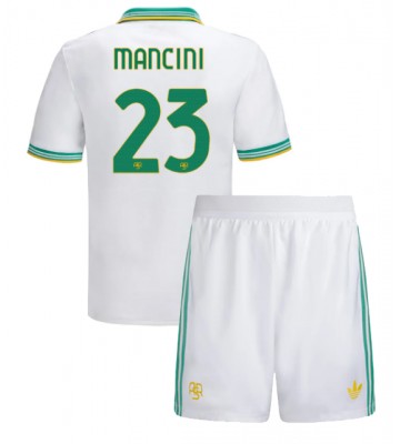 Lacne Dětský Futbalové dres AS Roma Gianluca Mancini #23 2025-26 Krátky Rukáv - Tretina (+ trenírky)